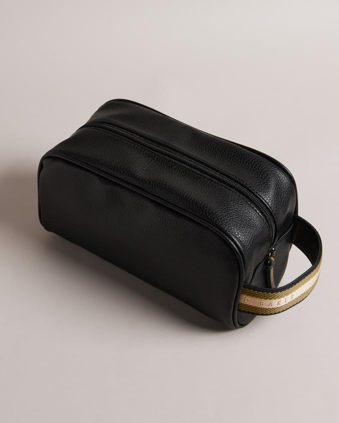 Trousse De Toilette Ted Baker Faux Leather Webbing Noir Homme | AHX-06582758